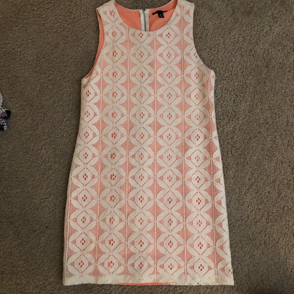 Aqua white/orange dress size small (EUC)
